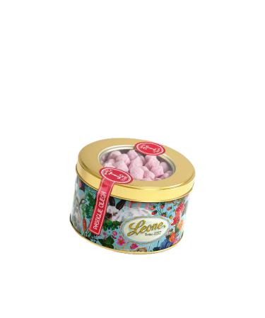 Leone depuis 1857 Petite Bo te en m tal ronde Pastilles la Cerise - Collection Nathalie L t - Bonbons V gans et Sans Gluten - 2 x 60gr