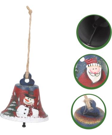 Buy Abaodam 2-St Bell Pendant - Wrought Iron Christmas Decoration - Santa & Snowman Bells - Metal Tree Bells (7x7cm Set of 2) | International Shipping Available - Buy Online on GoSupps.com