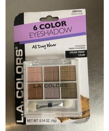 L.A.COLORS 6 COLOR EYESHADOW CBEP434 ALMOST NUDE .14 OZ