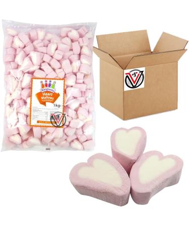 Kingsway Mallow Hearts Vanilla Flavour Marshmallows (1kg) - Buy Online on GoSupps.com