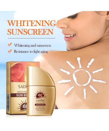 Collagen Face Sunscreen SPF 60+ | Water-Resistant Moisturizer for All Skin Types | Protect & Hydrate Skin - Buy Online on GoSupps.com