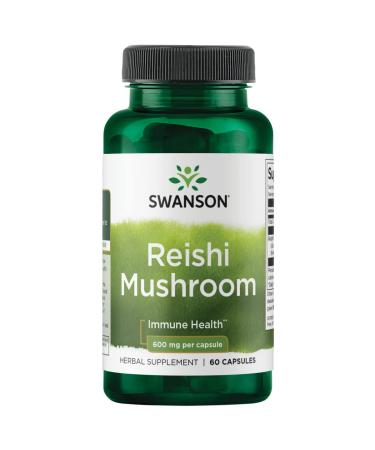 Swanson Reishi Mushroom Immune Function Mood Support 600 Milligrams 60 Capsules 1