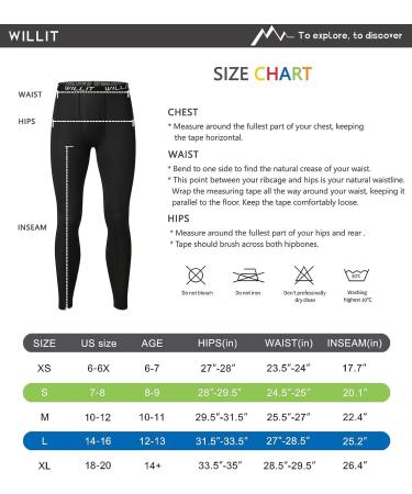 Willit Boys' Quick Dry Compression Basketball Leggings - Black, Medium | Youth Sports Tights & Base Layer - Buy Online on GoSupps.com