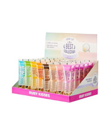 KISS LIPGLOSS Broadway Clear Lip Gloss - Non-Sticky, Vitamin Oil Enriched, Super Glossy (48PCS) - Buy Online on GoSupps.com