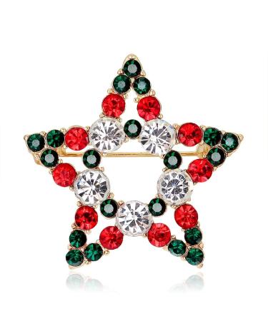 Pin Jewelry Gifts for Women Cute Inlaid Rhinestone Christmas Brooches for Women Creative Colorful Boots Snowman Pins Party Accessories Sweater Jewelry Brooches & Pins