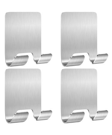 Boxing Razor bracket shower 4 pieces razor keeper hook multi -purpose hooks towel holder stainless steel self -adhesive razor shower without drilling for bathroom bedroom kitchen silver