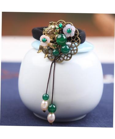 Beavorty 1Pc hair tie hair tie elastics ponytail holders ribbon ponytail holder pearl hair rings thick hair rope wedding hair accessories Women Hair Circle Small and fresh Hair up copper - Buy Online on GoSupps.com