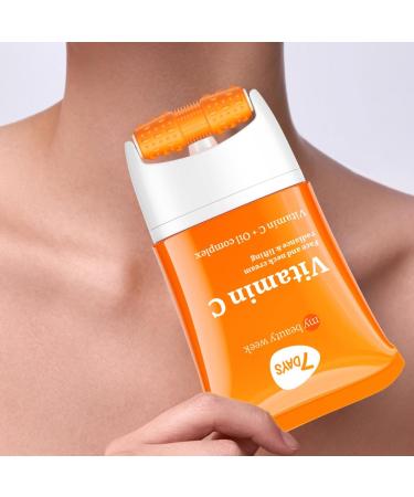  7Days 7Days Face Cream with Vitamin C + Massager | Rejuvenating Brightening and Nourishing for the Skin | Lifting and Moisturizing Effect | Korean Anti-Aging Cosmetics 80 ml - Buy Online on GoSupps.com