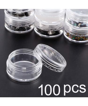 Proleo 100pcs 5G Sample Containers - Ideal for Cosmetics Lip Balm Ointments & Jewelry - Secure Screw Cap - White - Buy Online on GoSupps.com