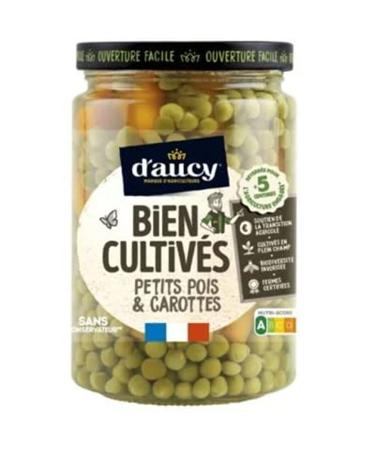 D Aucy D'Aucy Small Peas and Carrots Well Grown - 250g Jar