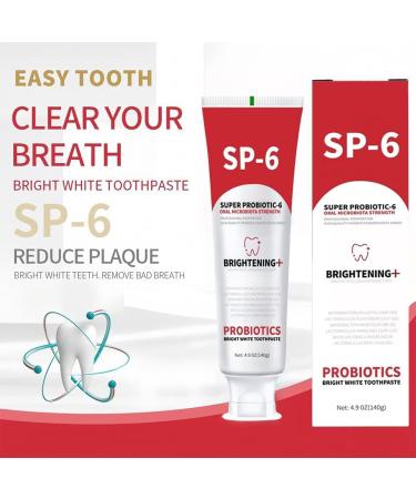 3 PCS SP 6 Toothpaste Fluoride Free Toothpaste Fresh Breath Stain Removing Deep Cleaning Care Teeth Health Strengthens Tooth Enamel for Sensitive Teeth Ideal for Daily Use 4.9 OZ 3pcs (140g Flip-top) - Buy Online on GoSupps.com