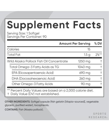 Sports Research Bundle - Creatine Monohydrate Capsules + Triple Strength Omega 3 Fish Oil + Multi Collagen Pills - Buy Online on GoSupps.com