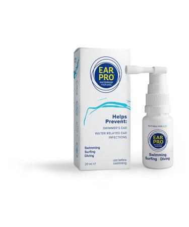 Ear Pro All Natural Swimmer Ear Spray for Kids and Adults - Safe and Easy to Use Ear Protection Spray Helps Prevent Trapped Water, Water Related Ear Problems, and Protect Hearing. 1 Pack - 200 Uses 1 Count (Pack of 1)