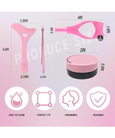 DAGEDA Bottom Lashes Stamps Tool Set - Reusable Eyeliner Stencils for Natural Look Eye Makeup Pink | Perfect for Bottom Eyelashes & Mascara - Buy Online on GoSupps.com