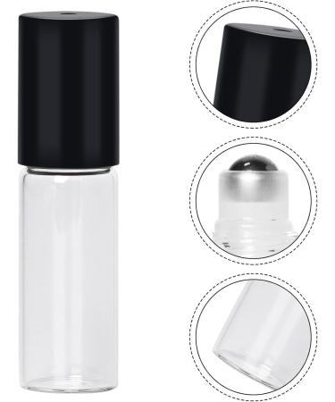 TOPSKY 24-Pack 5ml Transparent Roll-On Glass Bottles - Refillable Essential Oil Lotion & Perfume Containers with Stainless Steel Roller Balls - Buy Online on GoSupps.com