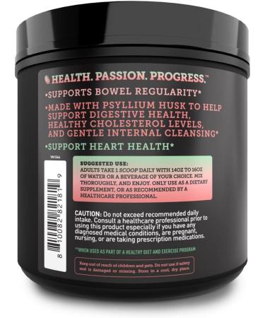 Psyllium Husk Powder Colon Cleanser - Strawberry Flavor | Supports Healthy Digestion, Detox & Weight Management | 100 Servings - Buy Online on GoSupps.com