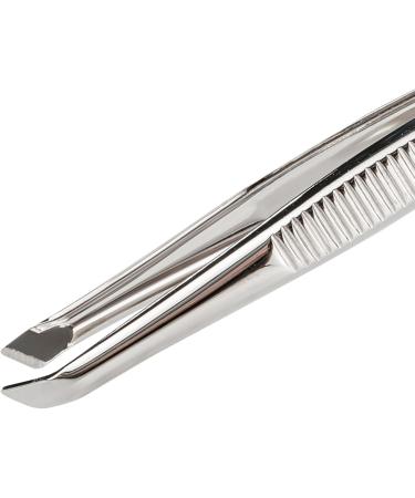 REMOS Hardened Steel Tweezers - 8 cm Cranked & Slanted Tip for Precision | International Shipping - Buy Online on GoSupps.com