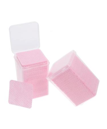 Didiseaon 2 Boxes Nail Wipes Cleaning Wipes Gel Nail Polish Travel Wipes Nail Polish Remover Wipes Makeup Wipes Remover Nail Pads Makeup Wipes Travel Size Dip Powder Nail Remover Cotton 4.80X4.80X0.10CM Pink
