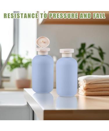 Boutihao 4-Piece Folding Lid Cream Bottles | Refillable Travel Containers for Liquids Lotions & Shampoo (200ml Blue) - Perfect Travel Accessories - Buy Online on GoSupps.com