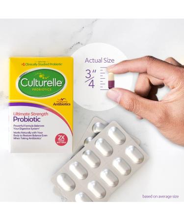 Culturelle Ultimate Strength Probiotic for Men and Women - 20 Billion CFUs - Clinically Studied Strain - Digestive Balance - Non-GMO - 30 Count Pack - Buy Online on GoSupps.com