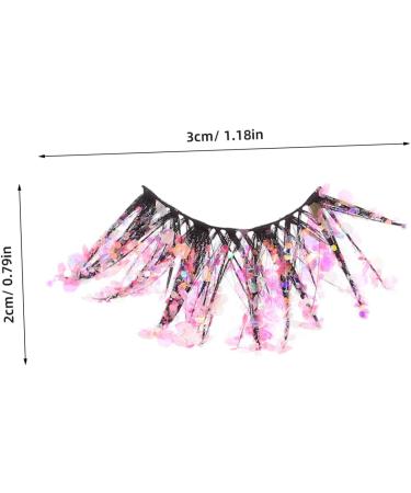 minkissy 2 Pairs Fake Eyelashes Makeup False Eyelashes Glow Eye Lashes Halloween Eye Lashes Christmas Eyelashes Glitter Soft Light Fake Lash Glitter Lashes Fluffy Fiber Miss Extend - Buy Online on GoSupps.com