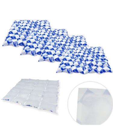 Dry Ice Packs for Shipping Frozen Food - Flexible Ice Blanket for Coolers - Shipping Cold Packs Keep Food Fresh and Beverage Cold - Dry Ice Pack Automatic Water Absorption- 24 Cells Each 4 Sheets 14x13 4 sheets