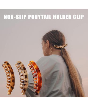 3 Pcs Hair Big Banana Hair Clips for Thick Hair Banana Hair Clip Non Slip Ponytail Holder Clip Ponytail Banana Clip Hair Accessory for Women Girls - Buy Online on GoSupps.com