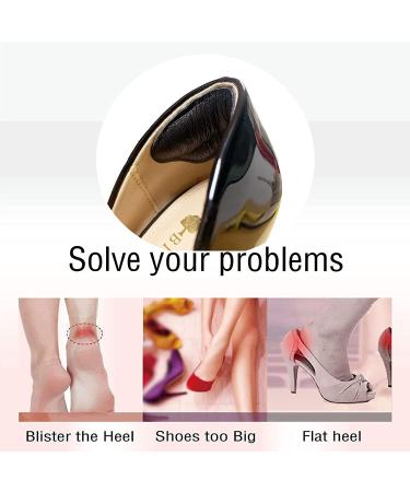 Unisex Sheepskin Heel Pads: Prevent Blisters & Improve Shoe Comfort (Black) - Buy Online on GoSupps.com
