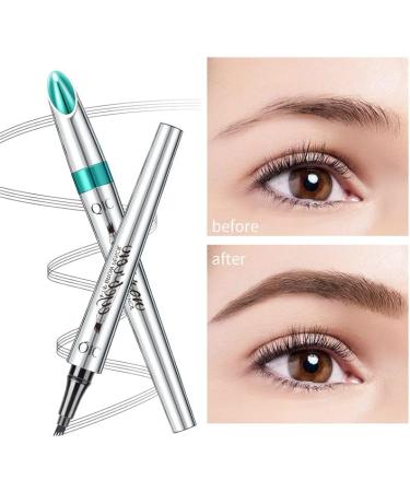Eyebrow Pencil - Long Lasting Waterproof Long Lasting Fork Tip Tattoo Eyebrow Pen for Natural Hair to Defined Brows (Black) - Buy Online on GoSupps.com