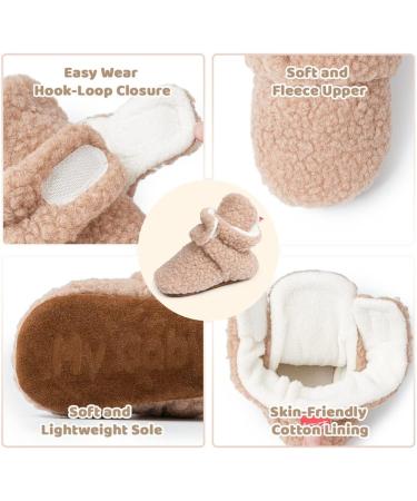 Sonsage Infant Snow Boots - Soft Anti-Skid Sole Ankle Booties for Baby Boys & Girls 6-12 Months - Winter Warm Crib Shoes (Khaki) - Buy Online on GoSupps.com