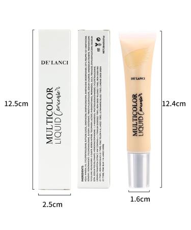 DE'LANCI Pro Full Coverage Liquid Concealer - Long Lasting & Waterproof - Vegan & Cruelty Free - Beige & Nude - Buy Online on GoSupps.com