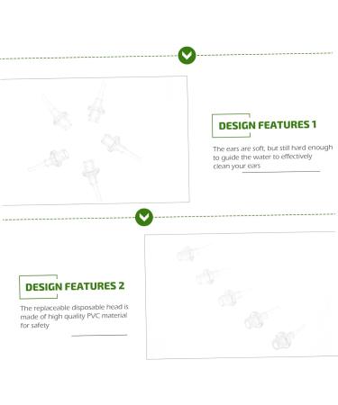 minkissy 100pcs Disposable Ear Washer Tips Medical Grade Ear Wax Cleaning Tools Safe and Flexible Design for Irrigation Transparent - Buy Online on GoSupps.com