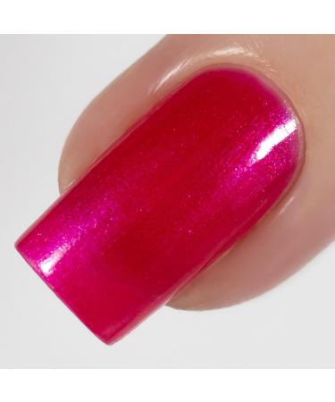 Hot Pink Nail Polish - Pearl Rose Red Nail Vanish - 12ml Bright Pink Glitter Quick Dry Nail Lacquer Holographic Quick Dry Shimmer Long-lasting Glossy Nail Art Varnish Pearl Pink - Buy Online on GoSupps.com