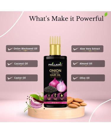 Onion Blackseed Hair Oil - Advanced Hair Growth Solution for Dandruff & Hair Fall - 100ml - International Shipping Available - Buy Online on GoSupps.com