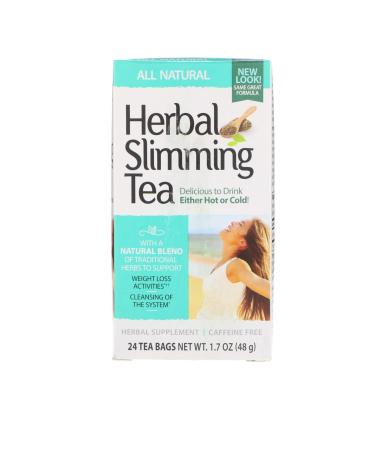 21st Century Herbal Slimming Tea All Natural Caffeine Free 24 Tea Bags 1.7 oz (48 g)