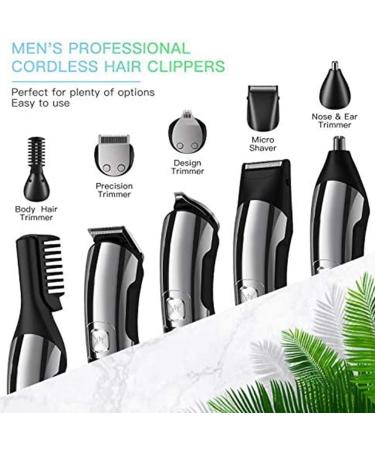 FYOBOT Men's Beard Trimmer Cordless Hair Clipper Waterproof Body Nose Ear Cutting Shaver USB Rechargeable LED Display - Buy Online on GoSupps.com
