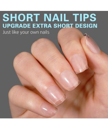 BettyCora Square Nail Tips 240Pcs - Short Gel X Tips for Acrylic Extensions - 12 Sizes A04 - Extra Short Square - Buy Online on GoSupps.com