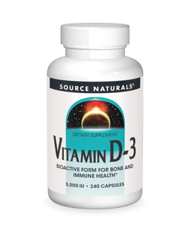 Source Naturals Vitamin D-3 5000 IU 240 Capsules