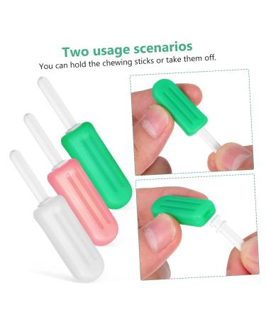 Gogogmee 6pcs Silicone Aligner Chewies Handles for Jaw Exercising Portable Sensory Chew Sticks Original Strawberry and Mint Flavors for Braces and Aligner Training - Buy Online on GoSupps.com