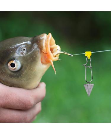 40Pcs Stainless Steel Fishing Line Sinker Slides Catfishing Rig with Duo Lock Snaps - Heavy Duty Slider Swivel Snap Kit in Yellow | Fishing Tackle - Buy Online on GoSupps.com