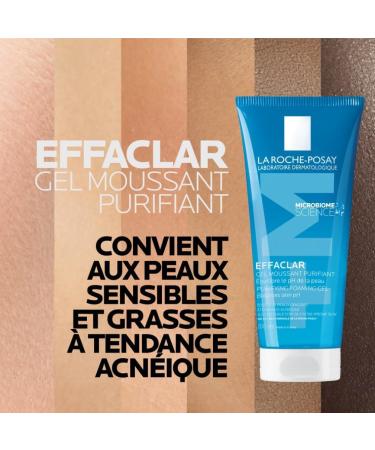 La Roche-Posay Effaclar Gel Moussant Purifiant Nettoie en Douceur & Matifie Formule Sans Savon pH Physiologique Pour Peaux Grasses Tendance Acn ique 200 ml - Buy Online on GoSupps.com