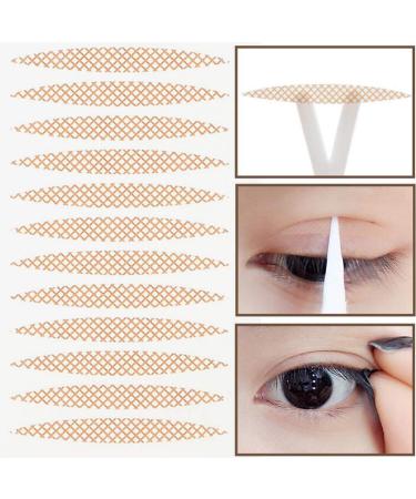 UPSTORE 500 Pairs Invisible Double Eyelid Tape - 24mm x 3mm Self-Adhesive Eye Lift Strips for Natural Look - Breathable Lace Style with Y Fork - Buy Online on GoSupps.com