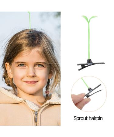 DOITOOL Bean Sprout Hair Clips 100 Pcs - Cute Green Plant Hairpin Ornaments for Kids DIY | Ideal for School, Home, and Party - Buy Online on GoSupps.com