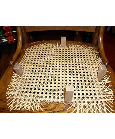 Pressed Cane Webbing Kit - 18x18 Fine Open Mesh, 6' 8 Spline, 5 Wood Wedges, Instruction Booklet by Ed Hammond - Buy Online on GoSupps.com