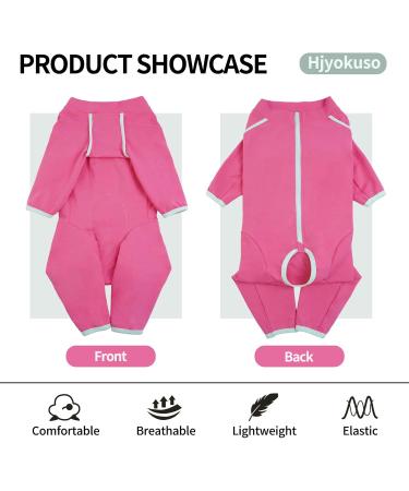 Hjyokuso Dogebody after Surgery | Dogs Pajamas with Zipper | Wound Protective Suit for Small to Large Dogs | Anti-Wound Licking E-Collar Alternative XL Pink - Buy Online on GoSupps.com