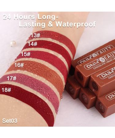6Pcs Deep Dark Red Matte Liquid Lipstick Set for Women | Long-Lasting 24 Hour Stay On | Labiales Matte Mate Larga Duracion - Set03 - Buy Online on GoSupps.com
