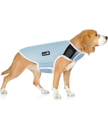 Pecute Dog Cooling Vest XL Blue - Summer Cooling Coat for Dogs, Sun Protection, 5-Layer Evaporation Cooling, Breathable Mesh, Adjustable Straps - Buy Online on GoSupps.com