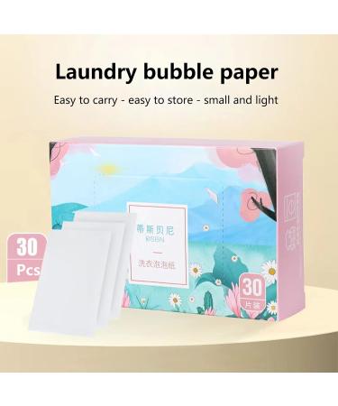 Laundry Paper 30Pcs Travel Pack Liquidless Eco Friendly Quicl Dissolving Laundry Sheet 30PCS 1 Pack 1 Pack 30pcs - Buy Online on GoSupps.com