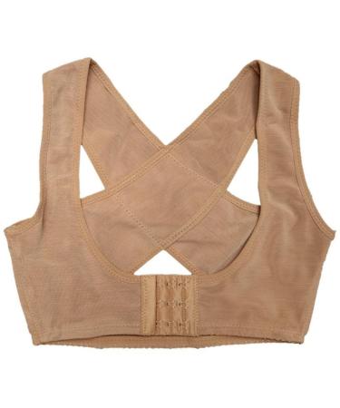 YMGSCC Women Chest Posture Corrector Belt Body Shaper Corset Vest Back Shoulder Support Brace Correction(Nude L) Large Nude