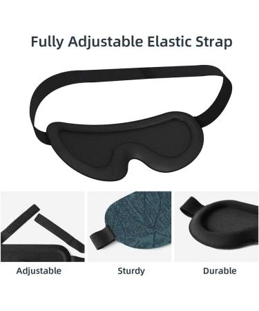 Cozicroo 3D Contoured Sleep Eye Mask - Adjustable Strap, Cotton Material, Cyan Color - Achieve Total Darkness for Better Sleep - Buy Online on GoSupps.com
